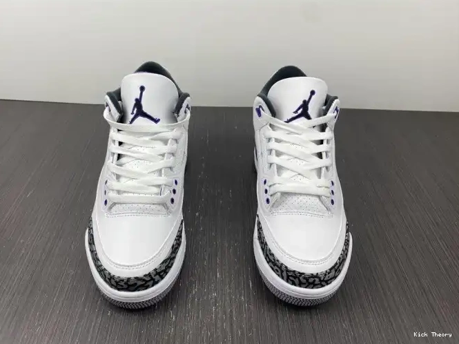 Kicktheory 'Dark Retro 3 Jordan Iris' Air CT8532-105 0624